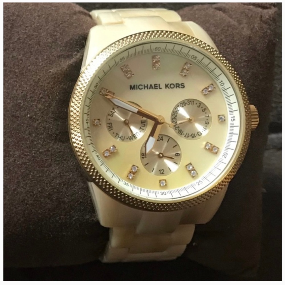 MK cream watch, gently worn